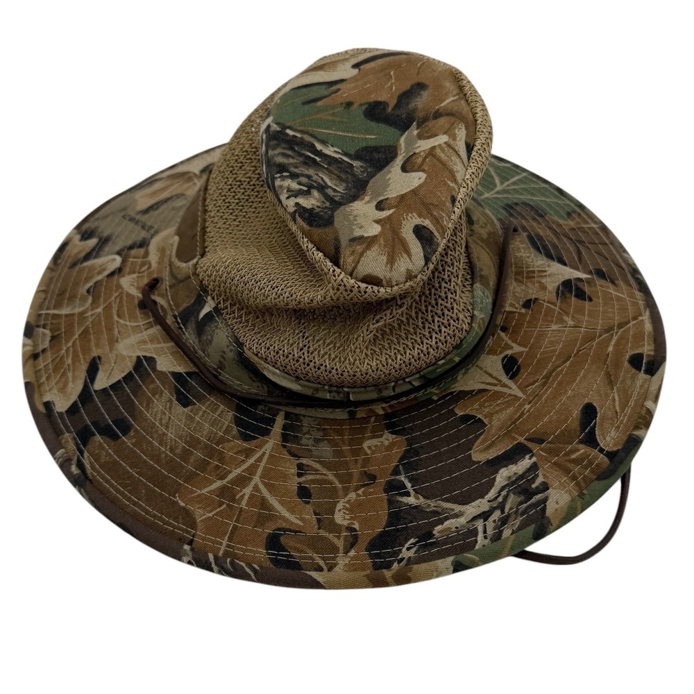 Henschel Hat Co Breezer Mesh Safari Hat Mens Medium Camo Wide Brim Made in USA